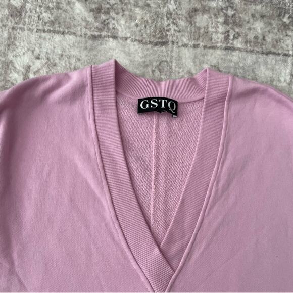 GSTQ Sleeveless V Neck Pullover Sweater Medium - Picture 3 of 9